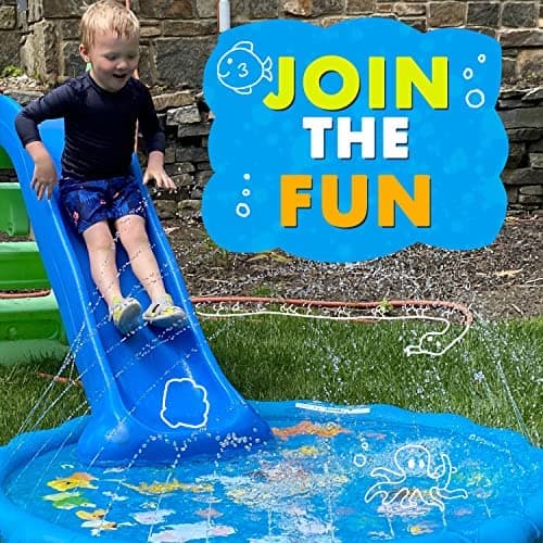 SplashEZ 3-in-1 Splash Pad, Sprinkler for Kids & Baby Pool for Learning – Toddler Sprinkler Pool, 60’’ Outside Water Toys – “from A to Z” Outdoor Play Mat for Babies & Toddlers thumbnail 3