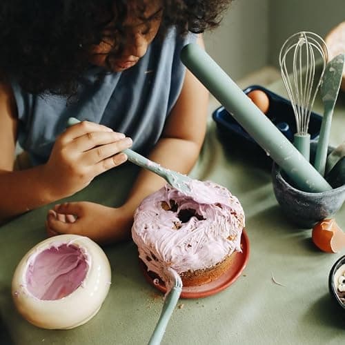 Tampoco Real Kids Cooking & Baking Set – Montessori Kitchen Tools for Real Cooking with Food-Safe Silicone Utensils – Functional & Fun Gift for Young Chefs thumbnail 2