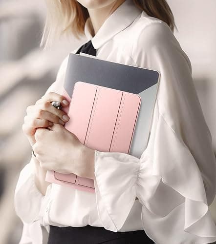 MoKo Trifold Stand Case Fits 8" Kindle Fire HD 8 & 8 Plus,Rose Gold | for Fire HD 8 12th/ 10th Gen, 2024/2022/2020 Rel,Translucent Backshell, Auto Wake/Sleep, Slim & Light weight Cover thumbnail 9