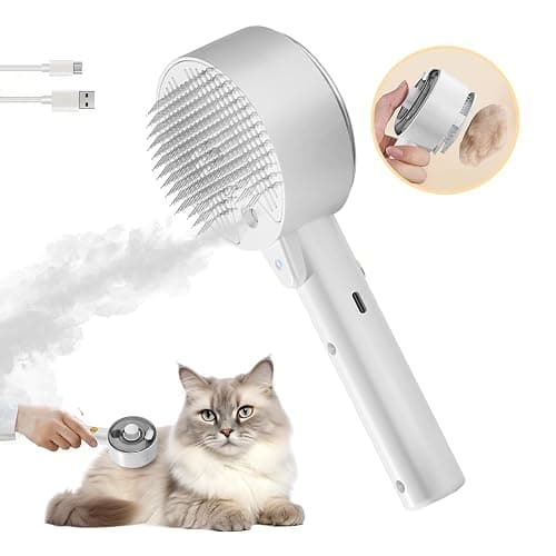 Cloud Care Cat Brush for Indoor Cat Steam Brush for Shedding Spritz Defur Comb for Cats Dogs Steam Brushes for Long Short Hair Cats Dogs Pet Steam Brushes for Massage Grooming Self-Cleaning - Image 1