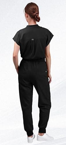 Eadflie Scrubs for Women Set - with Sleeveless Stand-Up Collar Scrub Top & Jogger Scrub Pants, 8-Pocket Design thumbnail 5