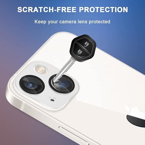 Orzero (2 Pack Camera Lens Protector for iPhone 13/ iPhone 13 Mini, Protector de Cámera Premium Metal and Glass Precise Camera Cutouts High Definition Anti-Scratch - Starlight thumbnail 5
