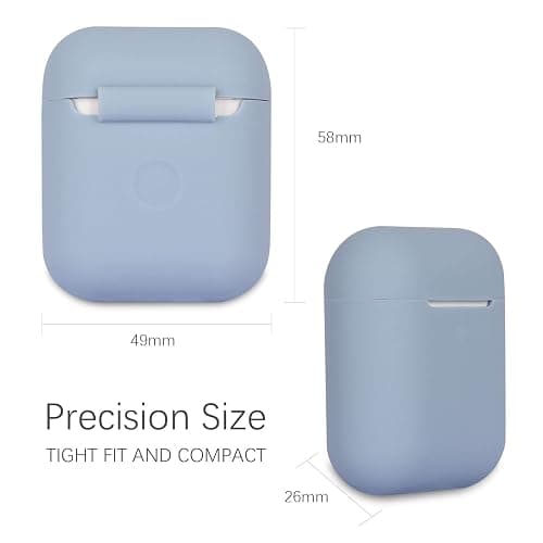 KOKOKA Schutzhülle Hülle Kompatibel mit AirPods 2, Silikon Schutzhülle Hülle für AirPods 2, LED an der Frontseite Sichtbar, Denim Blue thumbnail 4
