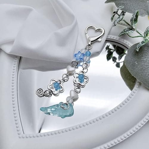 AGEN KGEN Aesthetic Y2K keychains Cute Butterfly Star Strawberry Bear Guitar Keychains Charms for Women Bag Purse Gifts thumbnail 7