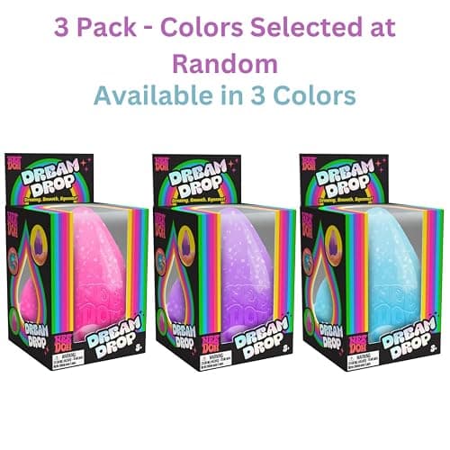 Schylling NeeDoh Dream Drop - Sensory Toy with Groovy Goo Filling - Three Random Colors - Ages 3 and Up - 3 Pack thumbnail 4