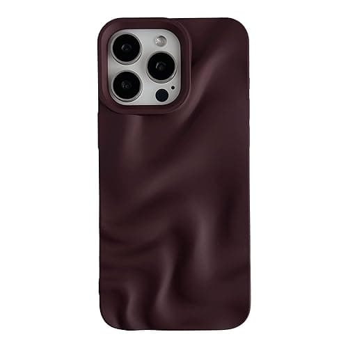 Caseative for iPhone 16 Pro Max Case,Water Ripple Pattern Wave Phone Case (Wine Red) - Wine Red