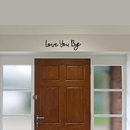 Dripykiaa Love You Bye Wood Sign Home Decor Boho Decor Wall Decor Express Love and Warm for Your Family Lovers Wall Art Gift Hallway Entryway Door Valentine Decorations for Home - 21.6" - Black thumbnail 6