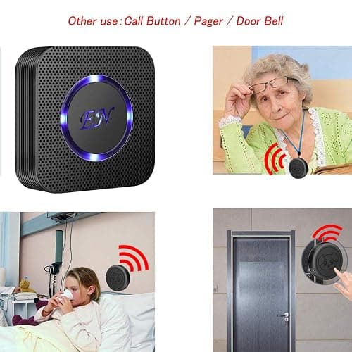 Dog Door Bell Doggie doorbells for Potty Training with Warterproof Touch Button Dog Bells Included 2 Receivers + 3 Buttons thumbnail 8