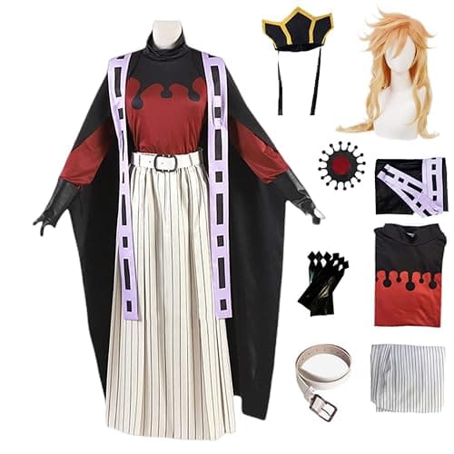 Buyoem Douma Cosplay，Douma Costume，Anime Douma Kimono Suit Cosplay Costume Halloween Robes Cloak Full Set with Wig - Image 1