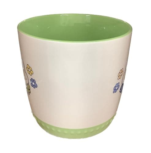 By Magenta Miffy Coffee Mug, White with Green Base & Three Friends Design thumbnail 2
