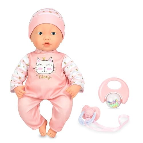 Mother Love Interactive Baby Dolls,16 Inches Dolls with Realistic Sounds and Movements,Talking and Crying Baby Doll, Soft Cloth Body with Feeding Toy, Dolls for 3+ Year Old Girls thumbnail 6