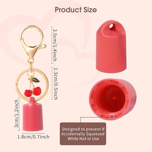 Keychain Cap for Summer Fridays 0.5 Oz Lip Balm keychain,Keychain Cap Compatible with LANGIGE 0.35 oz Lip Balm（No Lip Balm） thumbnail 4