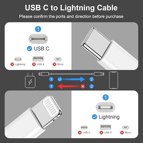 2Pack for iPhone14/13/12 Fast Charger Cable 6ft [Apple MFi Certified], USB Type C to Lightning Cable 6 Foot Apple iPhone Charging Cord for iPhone14 13 12 Pro XR XS Plus thumbnail 5