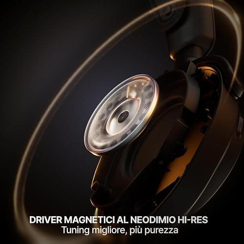 SteelSeries Arctis Nova Pro Omni - Cuffie wireless Hi-Res, 96kHz/24bit, ANC, Mic ClearCast Pro, Filtro antirumore IA, App mobile, Mix 2,4GHz + BT, OmniPlay PC+PlayStation+Xbox - Grafite thumbnail 7