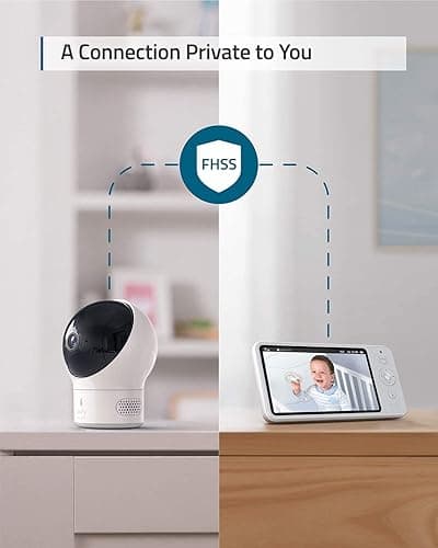 eufy Security Baby Monitor Spaceview E110 with Security Camera and 2-Way Audio, 720p HD Resolution, Night Vision, 5" Display, 110° Wide-Angle Lens Included, Lullaby Player, Sound Alert, Upgraded thumbnail 5