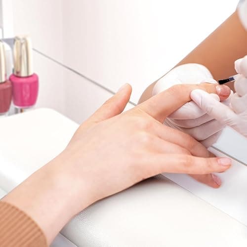 Paddie Manicure Table Nail Desk for Technician, Acetone Resistant Nail Tech Table Nail Table Station w/Glass Desktop, Wrist Cushion, 3-Tiers Shelves, Lockable Wheels & Cabinet (White) thumbnail 8