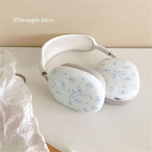 SCJLSDA for AirPods Max Case Woman,Cute Exquisite Bow Flower Pattern Design,Floral Print Shock Buffer Headphones Ear Buds Protective Cover for Girls (Bow) thumbnail 2