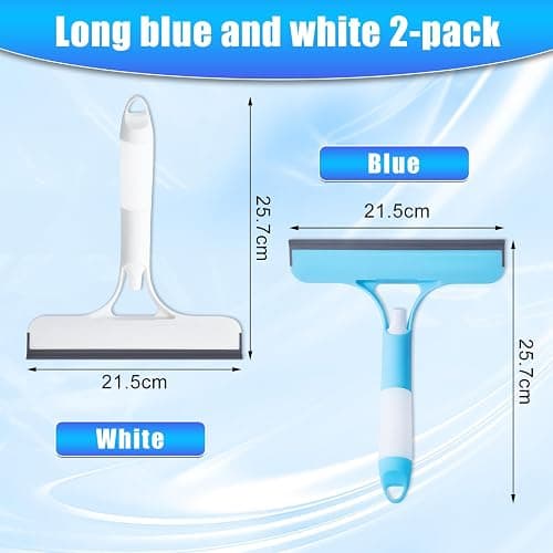 3 in 1 Window Cleaning Scraper, Cleaner Window Squeegee with Sprayer, Squeegee and Scrubber Spray Bottle Window Squeegee for Shower Glass, Mirrors, Car and Home,All-Purpose Window Cleaner Tool(White) thumbnail 2