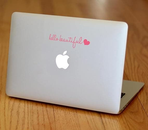 NEXIHOO 3x Hello Beautiful Pink Car Mirror Decals, Vinyl Stickers for Women, Vanity Mirror Stickers, Girl Car Decals, Car Window Decal, Self Affirmations Decal thumbnail 6