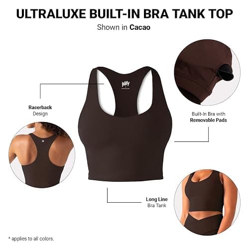 YITTY Active Women's UltraLuxe Built-in Bra Tank Top, Athleisure, 4-Way-Stretch thumbnail 6