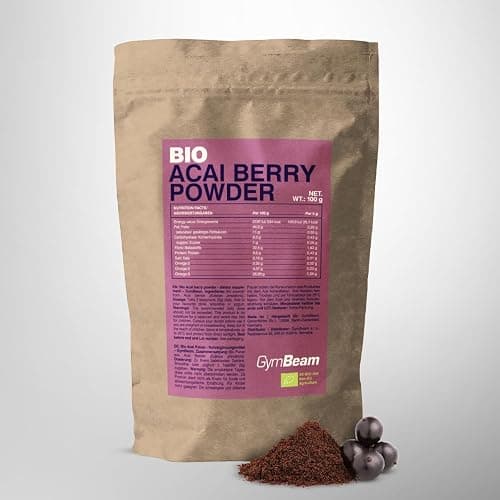 GymBeam Bio Acai Pulver - Hochwertiges Superfood aus Acai-Beeren (Euterpe precatoria), reich an Ballaststoffen, Omega 3, 6, 9, ohne Gluten, Laktose, Zuckerzusatz, ideal für Smoothies & Veganer, 100 g thumbnail 6