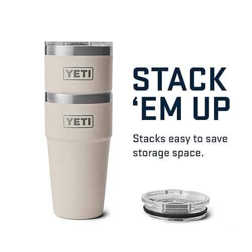 YETI Rambler 20 oz Stackable Tumbler, Stainless Steel, Vacuum Insulated with MagSlider Lid, Cape Taupe - Cape Taupe thumbnail 8