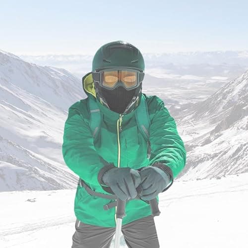 Kids 3 Hole Knitted Balaclava - Warm and Stylish Ski Face Mask for Cold Weather Black thumbnail 6