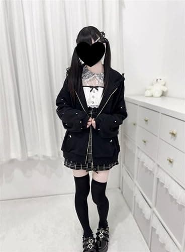 Zenrave Jirai Kei Jackets Shoujo Girl Clothes - Cutecore Jojifuku Hoodies Y2K Tenshi Kawaii Japanese Harajuku Gyaru Outfits thumbnail 7