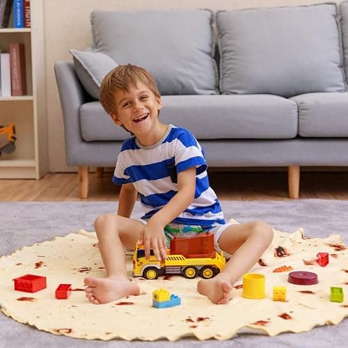 Burritos Tortilla Blanket, Double Sided Realistic Super Soft Taco Food Yellow Blanket Soft Flannel Taco Blanket for Bed Couch Travel Picnic and Beach thumbnail 2