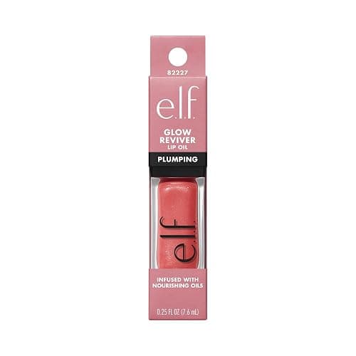 e.l.f. Glow Reviver Plumping Lip Oil, Tinted Lip Plumper For A High-Shine, Plump Finish, Infused With Jojoba Oil, Vegan & Cruelty-Free, Papayarazzi thumbnail 9
