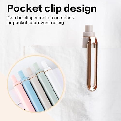 NUSIGN Gel Pens, 0.5mm Retractable Black Ink Rolling Ball Gel Pen,5 Pcs | Fine Point, Quick Dry ,Smooth Writing, No Bleed for Journaling Note Taking, Home School Office Supplies thumbnail 8