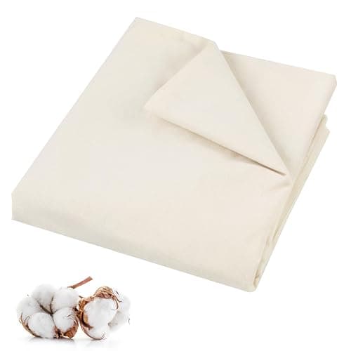 100% Cotton Muslin Fabric, 63 Inch X 2 Yards Unbleached Fabric by The Yard | Medium Weight, Easy Care, Fabric for Sewing Embroidery , Garments, Crafts Material, Apparel Cloth - Image 1