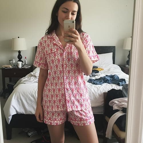 Cedemtuni Cute Pajama Sets for Women 2 Piece Y2k Monkey Button Down Pjs Holiday Sleepwear thumbnail 2