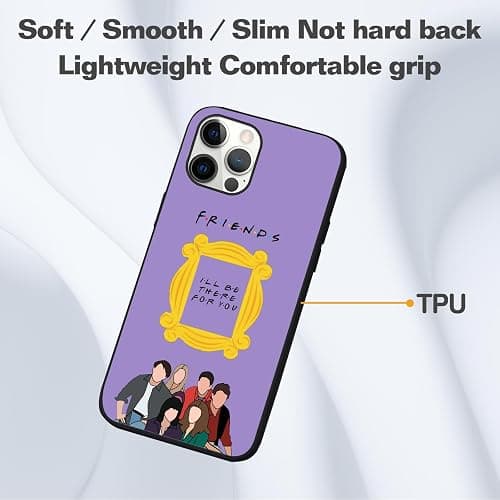 CHENQIAOHU Compatible with iPhone 14 Pro Max Case, Design Unique Pattern Soft TPU Bumper Slim Protective Case for Men Women Girl Boy(Trendy-Friends-3) thumbnail 3