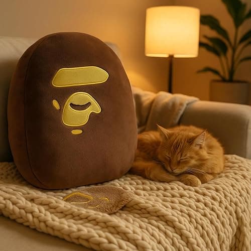 Bape Pillow - Bape Stuffed Pillow for Cute Room Decor - 17"x13" Throw Pillow for Home Decorations - Bape Decor for Living Room Decor, & Bedroom Decor - Great Idea for Birthday Gifts thumbnail 2