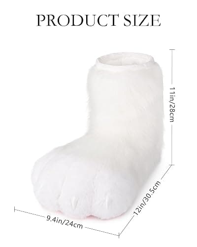 ZFKJERS Cosplay Animal Cat Plastic Claws for Fursuit Feet Paw Shoes Furry Paw Slippers Adults Costume Accessories Set thumbnail 5