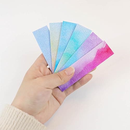 36 Pieces Anxiety Sensory Stickers Fidget Textured Strips Stress Anxiety Relief for Adults Teens Calm Strips with Tactile Rough Textured for Classroom Desk Office Sensory Strips (Watercolor Style) thumbnail 5