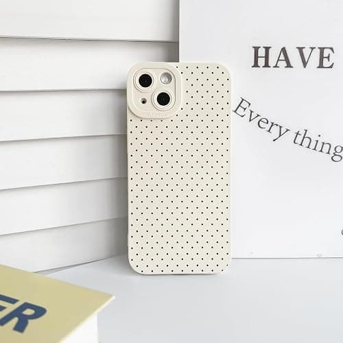 NITITOP Compatible with iPhone 15 Case Cute Aesthetic Little Polka Dots Pattern Design for Women Men Girls Soft TPU Shockproof Stylish Full Camera Protective Phone Cover - White Black thumbnail 6