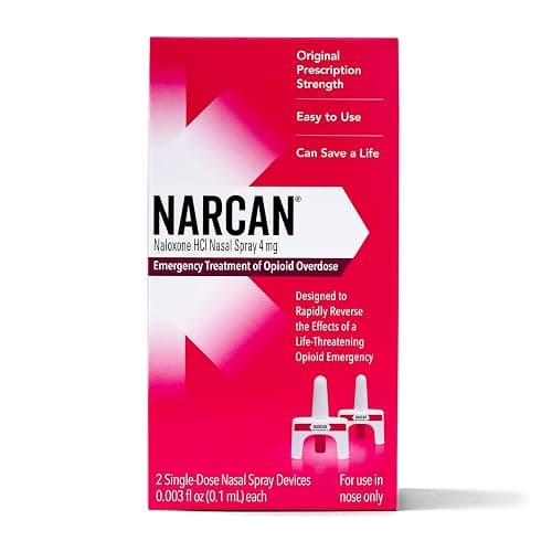 NARCAN Nasal Spray 4 mg, Emergency Treatment of Opioid Overdose, 2 Single-Dose Devices - Image 1
