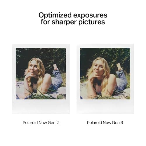 Polaroid Now 3rd Generation I-Type Instant Camera + Film Bundle - Now Black Camera + 16 Color Photos (6560) thumbnail 5