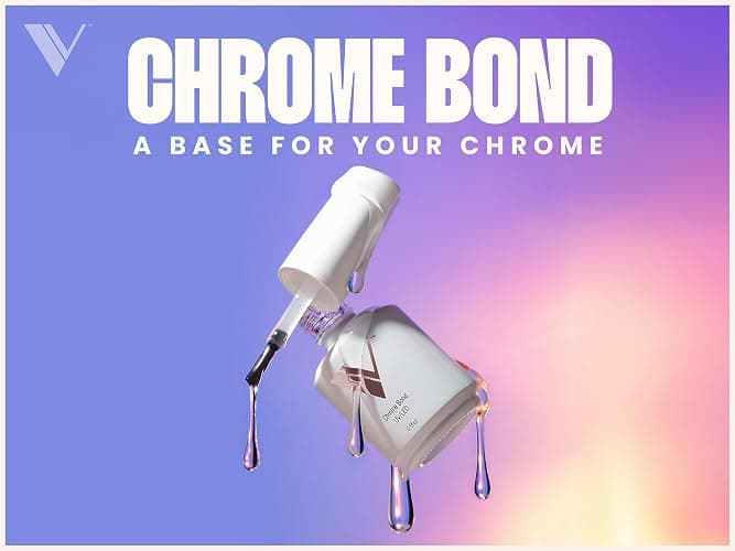 V Beauty Pure Chrome Nail Bond - Chrome Base Coat, Precise Powder Placement with Maximum Retention, Beginner-Friendly Formula, Protects Against Lifting and Chipping - 15 mL thumbnail 2