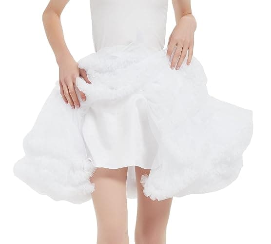 *daisysboutique* Women's High Wasit Petticoat Skirts Mesh Tulle Underskirt Ballet Tutu Crinoline Elastic Fluffy Rockabilly thumbnail 5