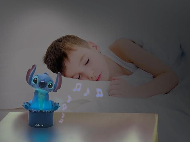 LEXiBOOK, Disney Stitch, Nightlight with Speaker, Color Change, Soft Light, Battery Operated, Blue, NS01D thumbnail 2