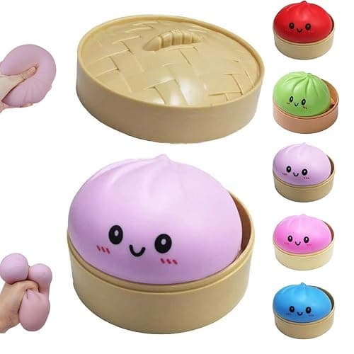 New -Dumpling Squishies & Dumpling Squishy Mystery Box, Relieving Stress .Squishy Dumplings. (Purple) - Image 1