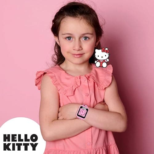 Accutime Hello Kitty Kids Smartwatch - Interactive Touchscreen with 10 Watch Faces, Camera, Games, Alarm, Step Tracker & More - Fun Gift for Girls with Pink Silicone Strap - Fits Wrists 5.5'' to 8.0" thumbnail 4