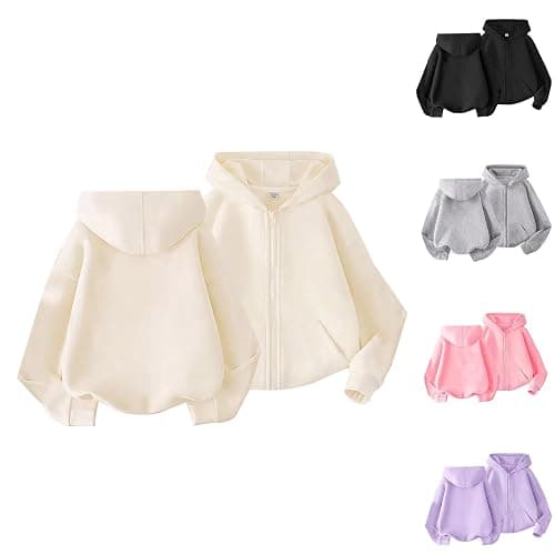 Oversized Hoodies For Teen Girls Boys Baggy Zip Up Classic Hooded Sweatshirts Casual Solid Long Sleeve Jacket with Pockets thumbnail 4