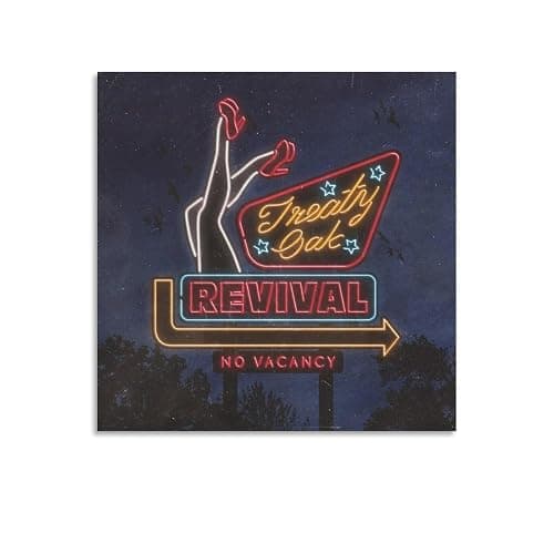 No Vacancy - Treaty Oak Revival Canvas Poster Bedroom Decoration Landscape Office Valentine's Birthday Gift Unframe-style12x12inch(30x30cm) - 12L" x 12W" - Unframe-style - Image 1