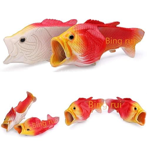 BING RUI CO Fish Slippers Beach Shoes Non-Slip Sandals Creative Bass Slippers Men and Women Casual Shoe thumbnail 5