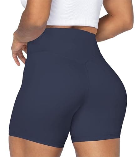 Sunzel No Front Seam High Waist Biker Shorts for Women, Squat Proof Yoga Workout Gym Bike Shorts thumbnail 2