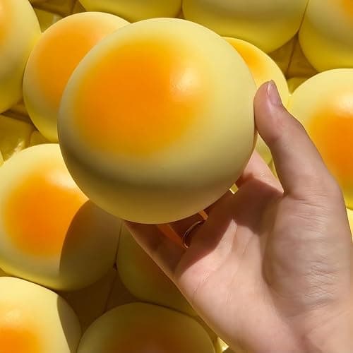 Cream Bun Bread Squishy - 4" Slow Rising Squishy Toys, Super Soft Food Squishies, Sensory Stress Relief Squeeze Toys for Adults, Cute Desk Fidget Toy thumbnail 2